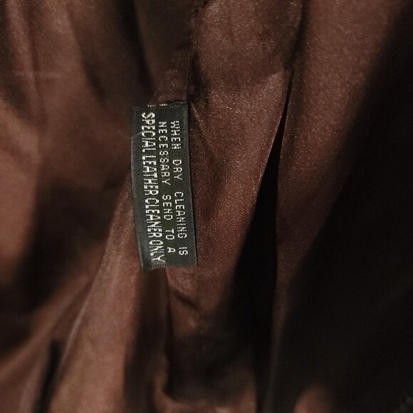 Leather Jacket Women's Large? Brown Zip Front Hand Painted Horses Modified - Picture 13 of 16